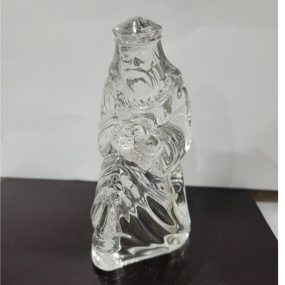 Vintage Princess House 24% Lead Crystal‎ King Figurine Christmas Nativity